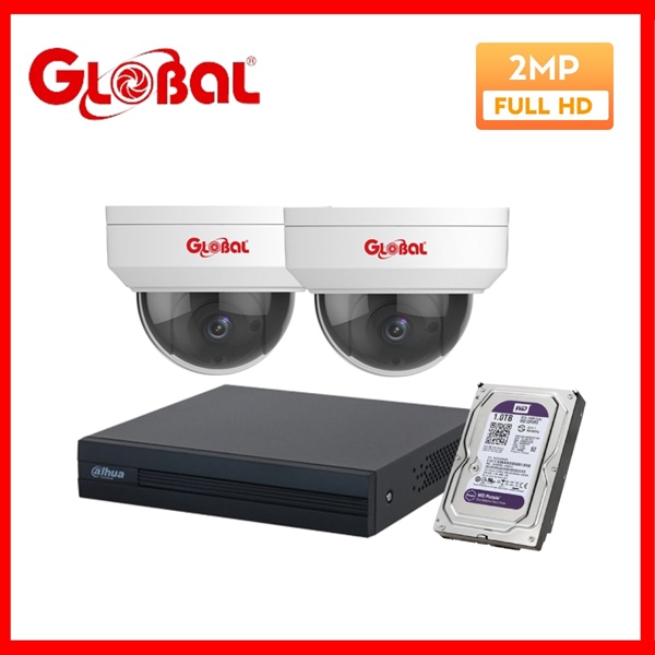 Combo 2 Camera IPC Global 2.0 Mpx - Bộ