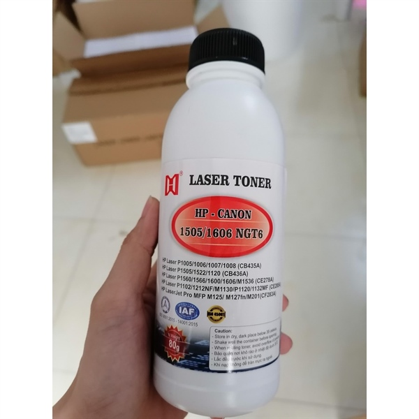 Mực nạp 35A 85A 78A HP Canon 1505/1606 80g - Chai