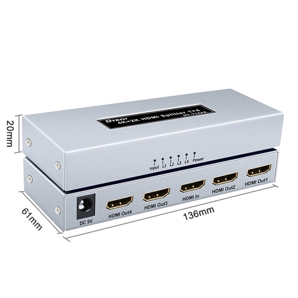 Bộ chia HDMI 1 ra 4 DTECH DT-7144