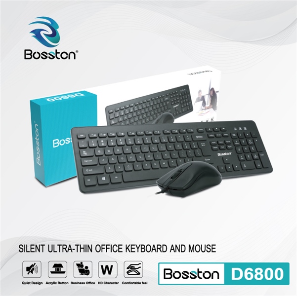 Combo Chuột phím có dây Bosston D6800 - Bộ