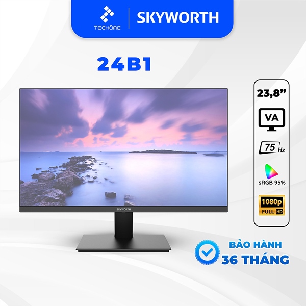 Màn hình Skyworth 24 inch 24B1H (IPS 75Hz FullHD, VGA, HDMI) - Cái