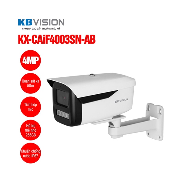 Camera IPC KBVision KX-CAiF4003SN-AB Full Color 4.0Mpx - Cái