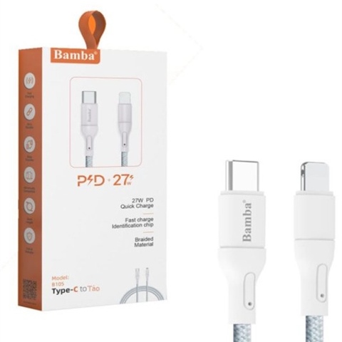 Dây cáp sạc nhanh Usb C - Lightning Bamba B105 - Cái
