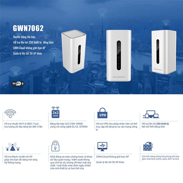 Router Grandstream GWN7062 - Cái
