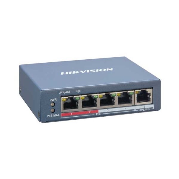 Switch PoE Hikvision DS-3E1105P-EI 4 ports 100Mbps - Cái Switch PoE Hikvision DS-3E1105P-EI 4 ports 100Mbps - Cái