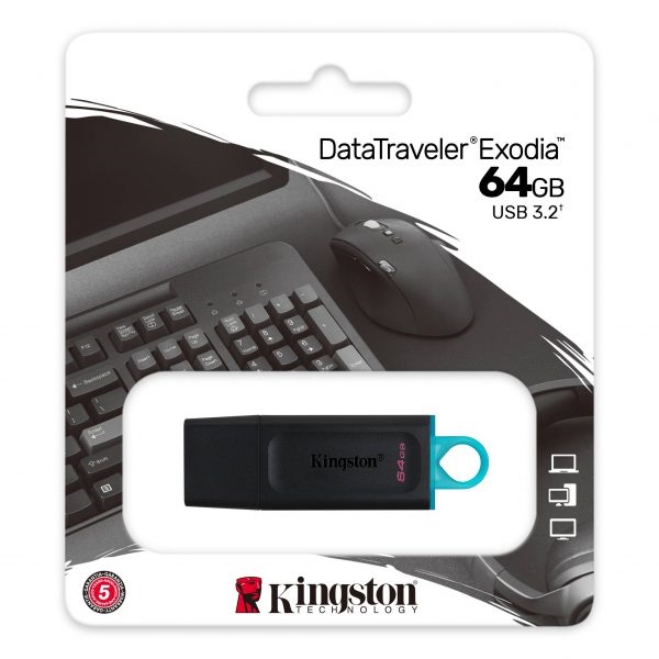 USB Kingston DataTraveler Exodia 64GB USB 3.2 Gen1 – DTX/64GB - Cái