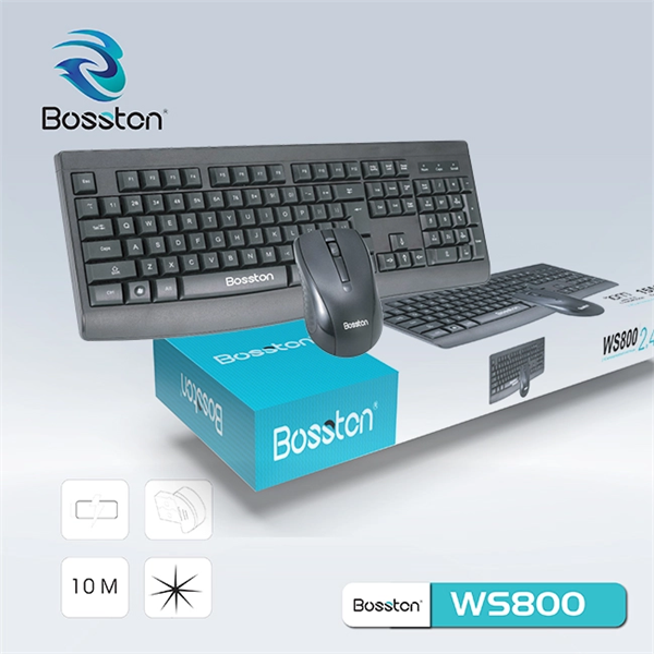 Combo chuột phím không dây Bosston WS800 - Bộ