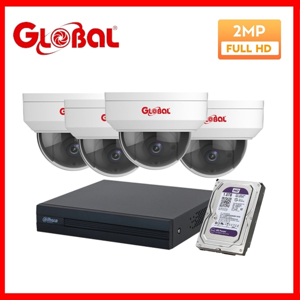 Combo 4 Camera IPC Global 2.0 Mpx - Bộ