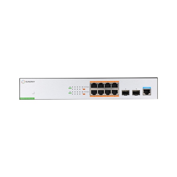 Switch PoE Sundray 8 Ports (8 10/100/1000Base-T PoE ports, 2 SFP HS2300-10S-PWR-LI-8T) - Cái Switch PoE Sundray 8 Ports (8 10/100/1000Base-T PoE ports, 2 SFP HS2300-10S-PWR-LI-8T) - Cái