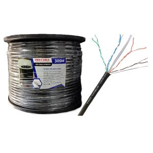 Cáp mạng ProCable CAT6 outdoor cường lực PR-C6E4531-CCA UTP 4PRS 23AWG PE SS ST 1.0mm (cuộn 305m) - Cuộn