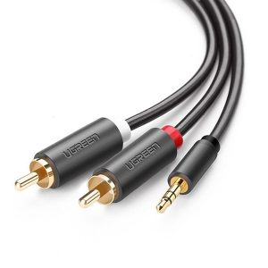 Cáp Audio 3.5mm to RCA (hoa sen) mạ vàng dài 5 mét Ugreen 10591 - Mét