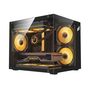 Case bể cá mini Edra ECS1305 Black (m-ATX, no fan, max 7 fan, Rad 240)