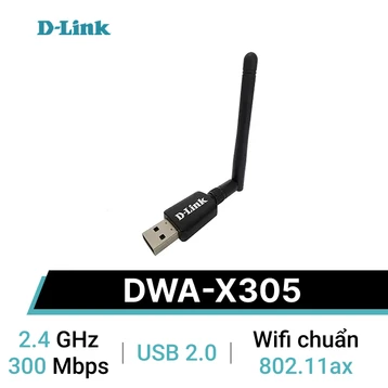 USB Wifi D-Link DWA-X305 Wifi 6 AX300 (có ăng ten) - Cái