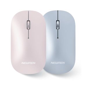 Chuột không dây Newmen D566 Dual Mode Wireless 5.0 & Bluetooth 5.0 (màu hồng & màu bạc) - Cái