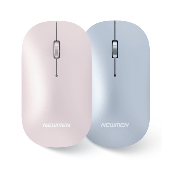 Chuột không dây Newmen D566 Dual Mode Wireless 5.0 & Bluetooth 5.0 (màu hồng & màu bạc) - Cái