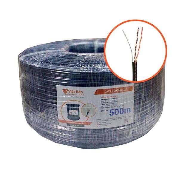 Cáp mạng LS CAT3 (4 lõi cường lực) Cuộn 500 mét
