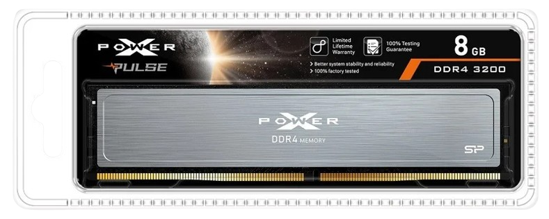 RAM PC DDR4 SP 8GB 3200Mhz Silicon Power X-Power Pulse Gaming RAM PC DDR4 SP 8GB 3200Mhz Silicon Power X-Power Pulse Gaming