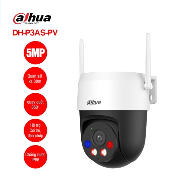 Camera Wifi Dahua DH-P5AS-PV 5MP - Cái