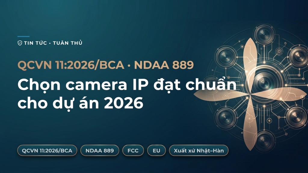 QCVN 11:2026/BCA và NDAA 889: chọn camera IP đạt chuẩn cho dự án 2026