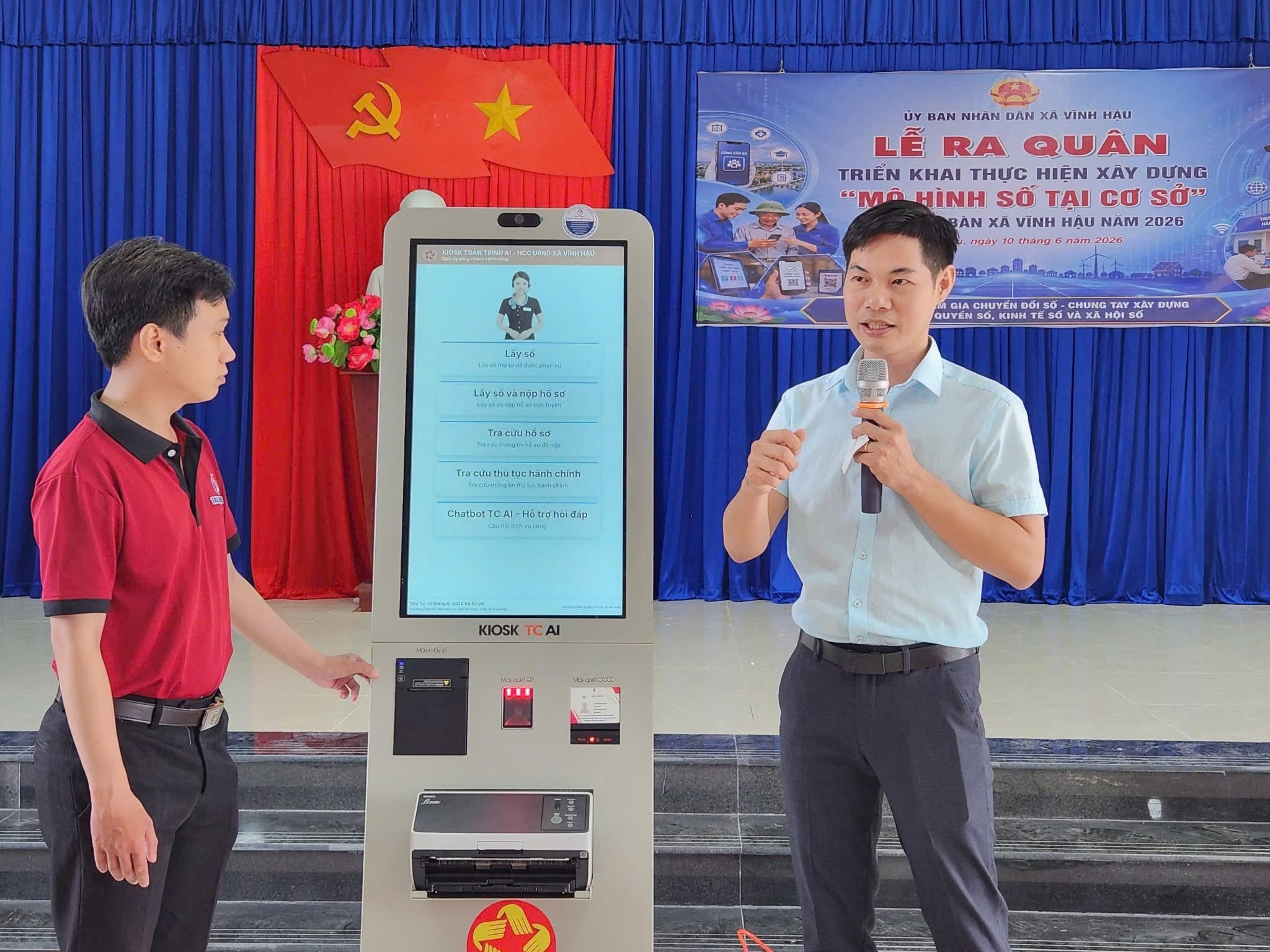 Xã Vĩnh Hậu tổ chức lễ ra quân triển khai xây dựng mô hình số tại cơ sở năm 2026