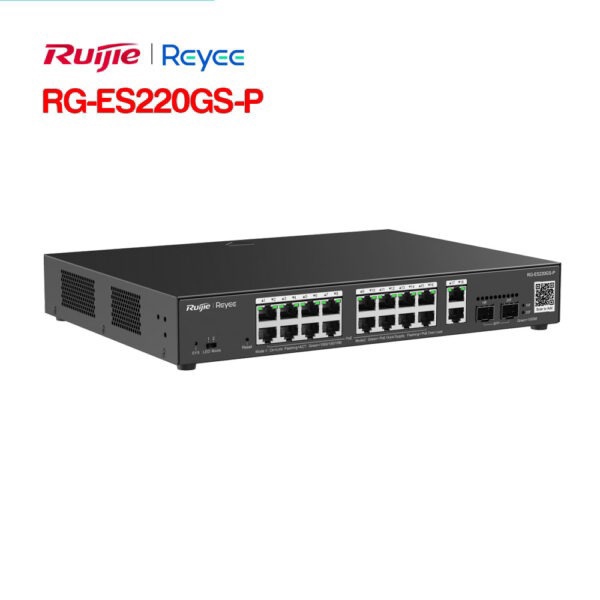 Switch mạng Ruijie Reeye RG-ES220GS-P 20 ports Gigabit Layer 2 Smart Managed PoE Switch - Cái