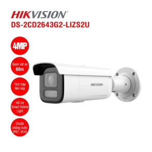 Camera IP Hikvision DS-2CD2643G2-LIZS2U 4MP - Cái