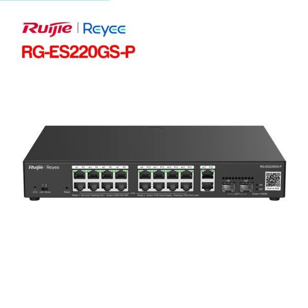 Switch mạng Ruijie Reeye RG-ES220GS-P 20 ports Gigabit Layer 2 Smart Managed PoE Switch - Cái Switch mạng Ruijie Reeye RG-ES220GS-P 20 ports Gigabit Layer 2 Smart Managed PoE Switch - Cái